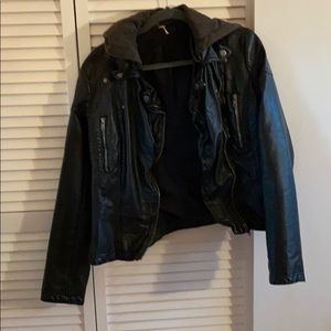 Free people leather jacket